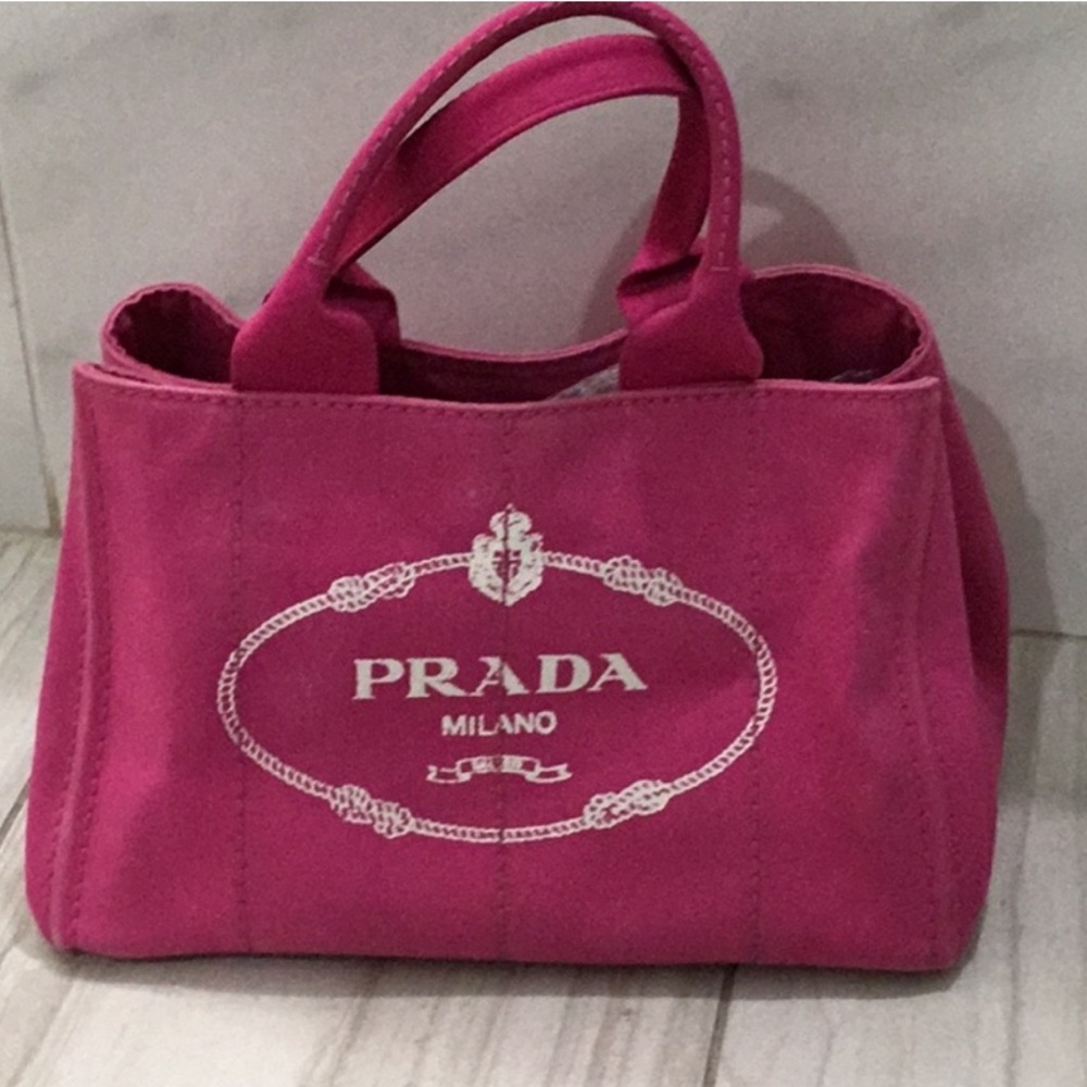 PRADA PINK CANAPA TOTE